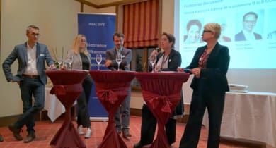 Kai-Nicholas Kunze, Isabelle Chappuis, Marco Salvi, Isabelle Chevalley et Claudine Amstein au Forum romand 2019