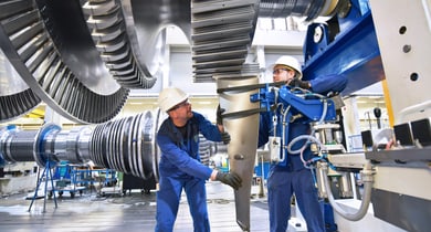 Montage einer Turbine