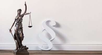 Justitia mit Paragraph