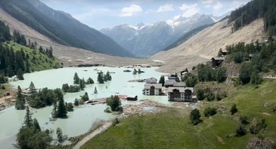 Drohnenaufnahmen zeigen das verschüttete Blatten