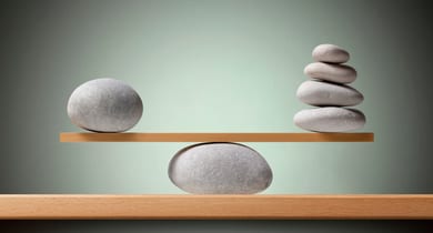Steine auf der Waage