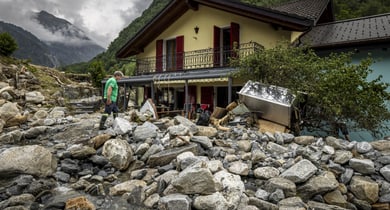 Zerstörtes Haus im Maggiatal