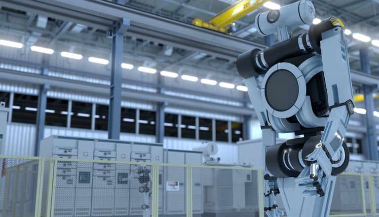 Roboter in Fabrikhalle