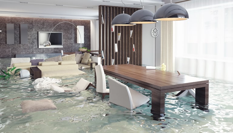 Überschwemmte Wohnung