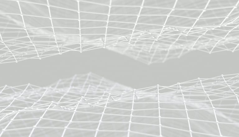 Zwei abstrakte Netze symbolisieren die Bedeutung der Vernetzung von Daten im Bereich Open Insurance