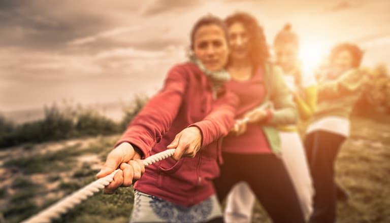 Am selben Strick ziehen