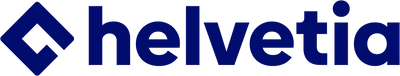 Helvetia-Logo in Blau auf Weiss.