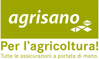Pubblicità per assicurazione agricola con logo e slogan.