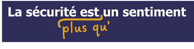 Französischer Text auf dunklem Hintergrund über Sicherheit als Gefühl.