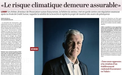 Im Interview mit Le Temps: SVV-Direktor Urs Arbter