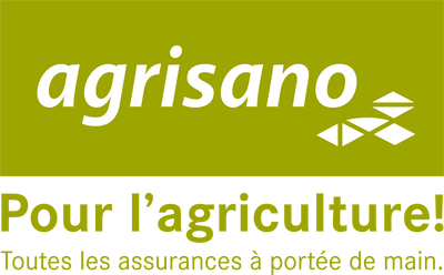 Logo Agrisano avec slogan pour l'assurance agricole.