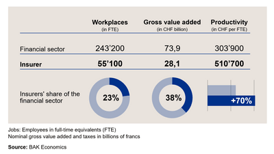 BAK 2024 Insurers' share of the financial sector