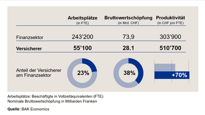 BAK 2024 Anteil der Versicherer an der Finanzbranche